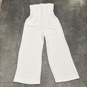 Abercrombie & Fitch Strapless Premium Crepe Jumpsuit